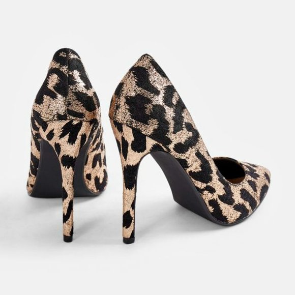 JustFab - Joda - Metallic Animal Print Pump - Picture 4 of 13